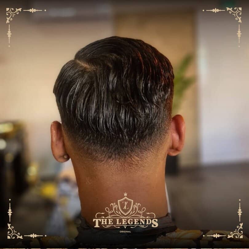 Coupe homme dégradée et coiffage réalisés chez The Legends à Saint-André